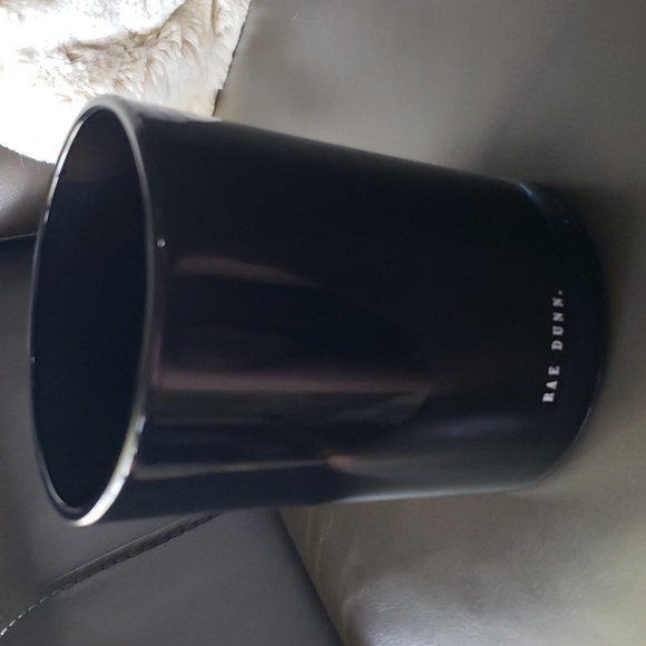 Rae Dunn Makeup Brushes Black and White Glass Holder - Picture 3 of 10